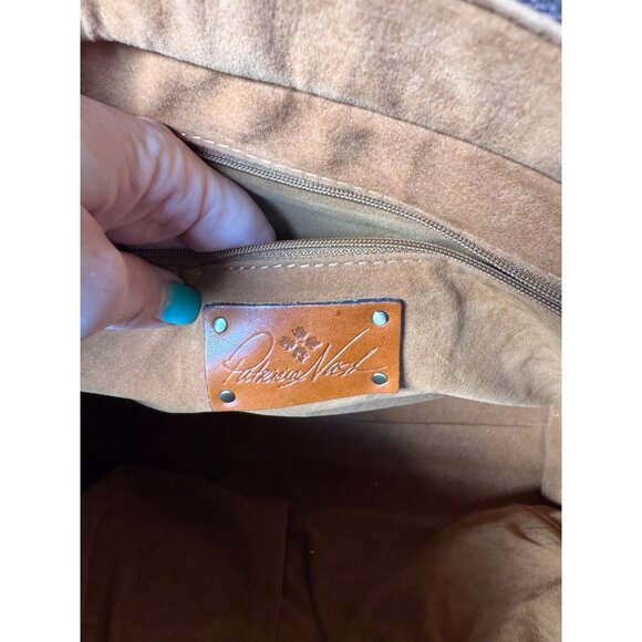 Patricia Nash Floral Tapestry Handbag W/ Black Leather Accents Adjustable Strap - Picture 8 of 14